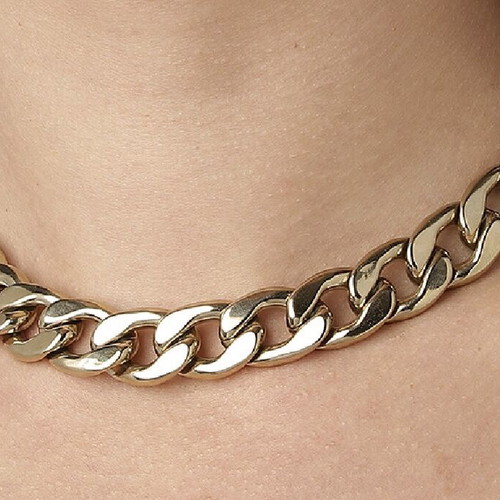 Dyrberg/Kern Jazz SG Gold necklace new, chunky gold chain
