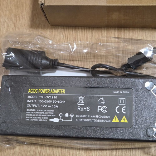 AC/DC power adapter model YH-CZ1210 new, 12V 15A 180W