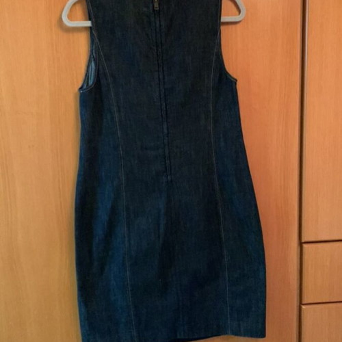 Ralph Lauren denim dress like new with leather detail