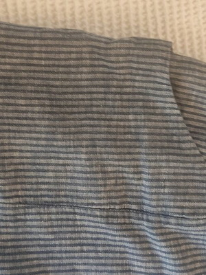 Μπλε ριγέ σορτς Badila με λάστιχο και πλαϊνές τσέπες, μέγεθος L