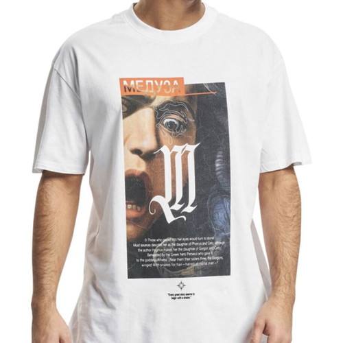 Mister Tee Meduza T-shirt, oversized, white, cotton, L/XL