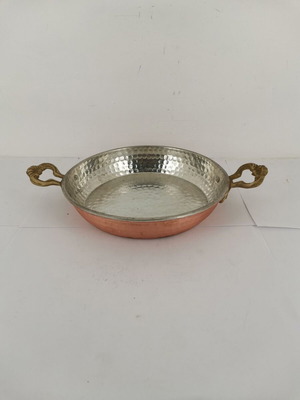 Ganoed saganaki pan used, hammered 2010