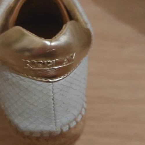 Replay Women's Shoes Used In Ecru With Gold Color