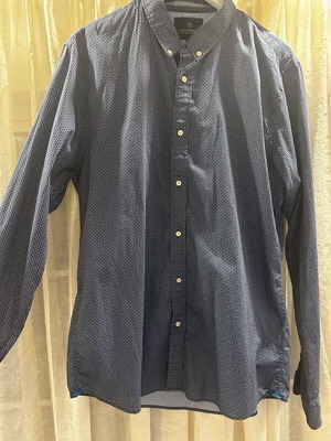 Scotch & Soda shirt blue pattern new, size XL slim fit