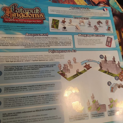 Catapult Kingdoms board game used, missing two platforms and seven balls