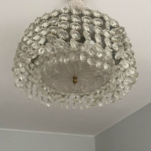 Chandeliers used, set of 2 crystal from the 70s