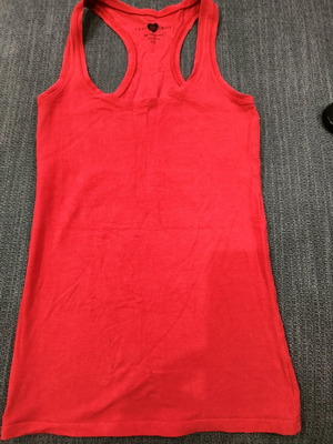 Bershka sleeveless top like new, red, size S