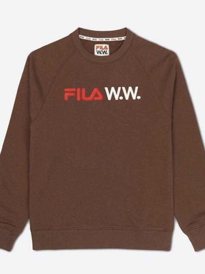 Fila X Wood Wood Arthur Crew Sweat new men's sweatshirt brown M-L