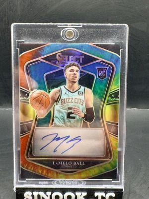 2020-21 Select Rookie Signatures Lamelo Ball Tie-Dye Prizm RC Auto /25