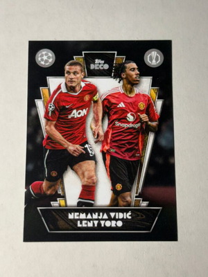 Topps Deco 2024/25 Nemanja Vidic Leny Yoro Then & Now card like new