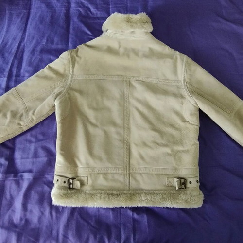 Event leather jacket used, beige, size M