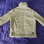 Event leather jacket used, beige, size M