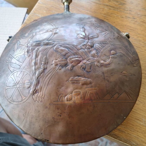 Two Traditional Handmade Metal Flasks from Egypt and India like new