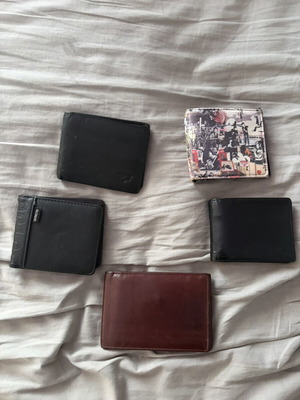 Men's Wallets Collection 5 Styles like new, black and brown