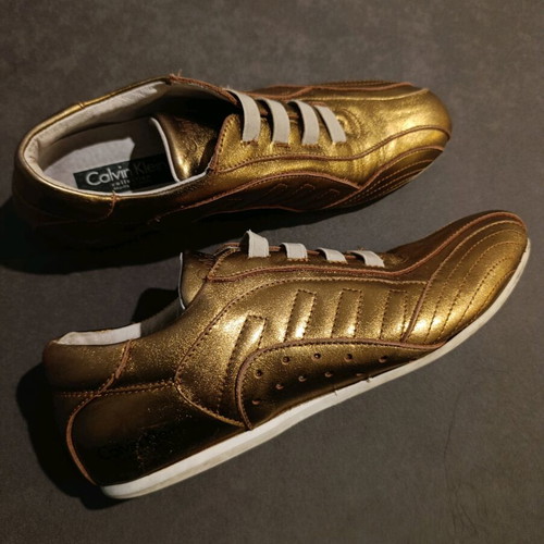 Calvin Klein athletic shoes like new, size 38, gold vintage design