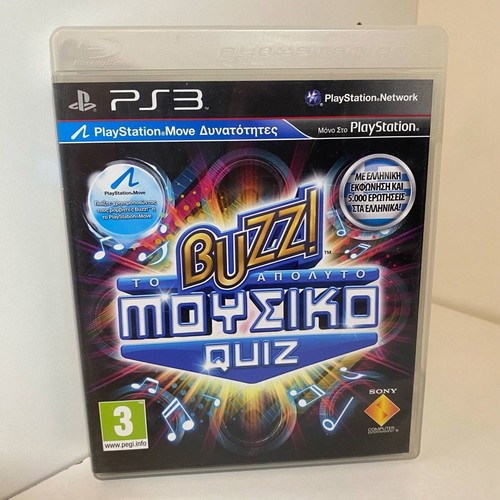 Buzz Music Quiz PS3 game like new, complete and functional