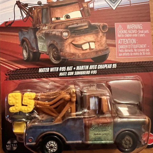 Disney Pixar Cars Mater with 95 Hat new