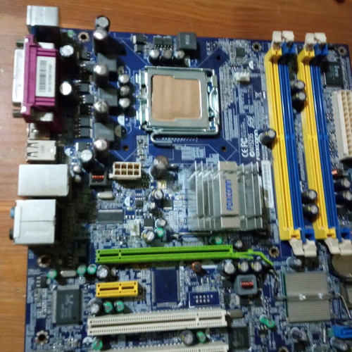 Motherboard mobo used with dual-core CPU and cooler