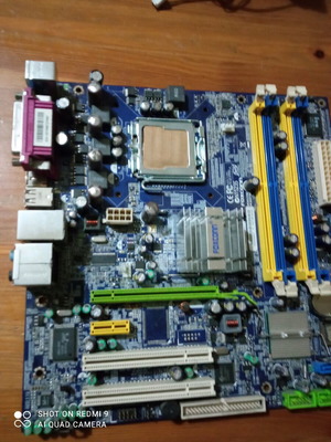 Motherboard mobo used with dual-core CPU and cooler