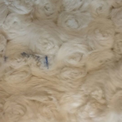 Absorba baby faux fur coat off-white with black bows, like new