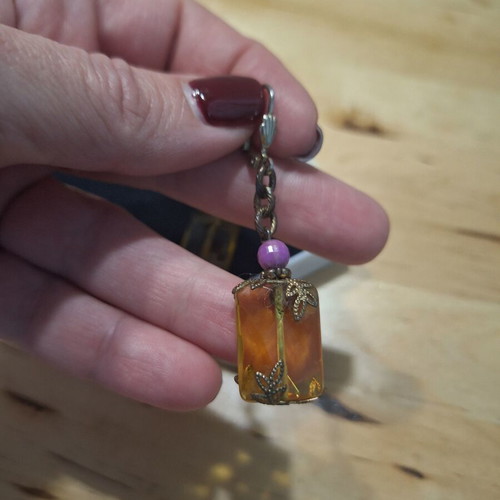 Faux Victorian Style Drop Earrings used, gold color