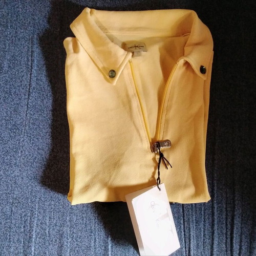 Calvin Klein women's new yellow top with rhinestones and zipper