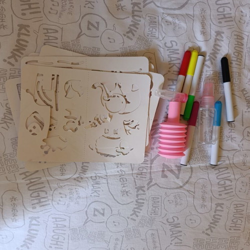 Painting mat like new with water marker and double-sided design