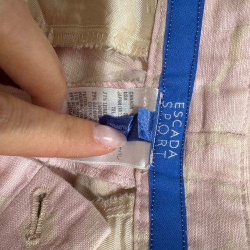 Escada sport suit like new, buttery pink, linen silk