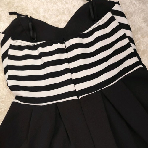 Evening one-piece shorts like new, black and white, One Size