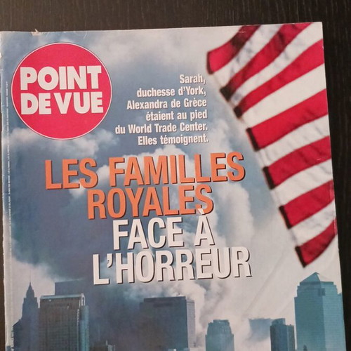 Point de Vue magazine Les Familles Royales Face à l'Horreur September 2001