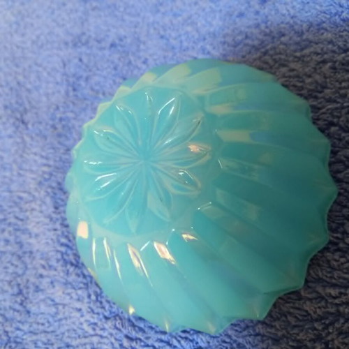 Antique French Opaline Bowl with Brass used, 1950