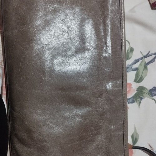 KEM leather handbag like new, grey