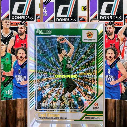 Osman Holo Lazer Card Numbered /149 Panathinaikos Donruss Euroleague 2024-25 new