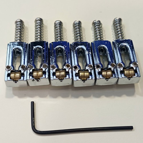 Set of 6 Roller Saddles for Electric Guitar Bridge Strat Tele