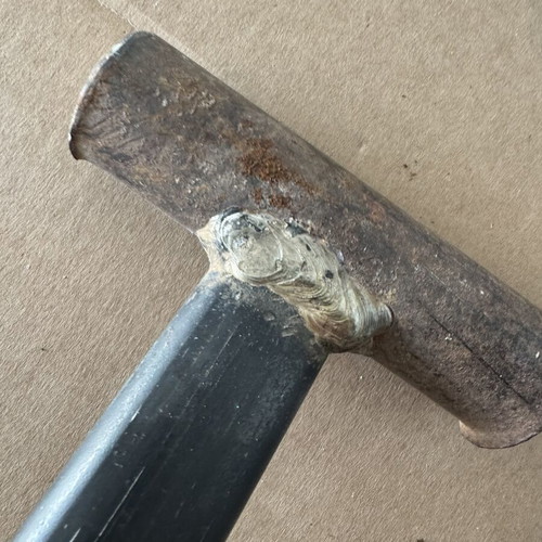 Old handmade iron hammer