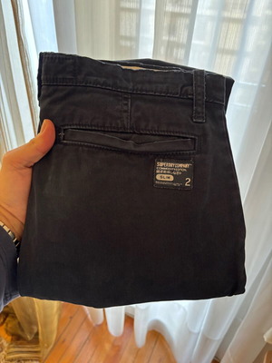 Superdry chino slim small all weather βαμβακερό παντελόνι σαν καινούργιο μπλε