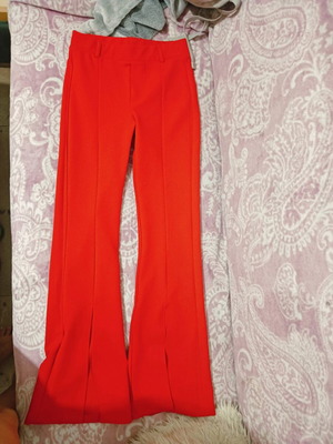 Bershka elastic pants new, red, small