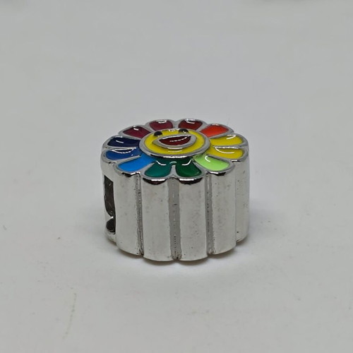 Rainbow Flower Sunshine Charm like new for bracelet with colorful enamel