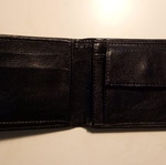 Leather wallet used, black