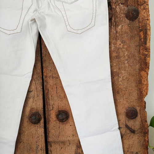 Sisley vintage white skinny cropped jeans size S like new
