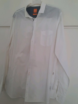 Hugo Boss men's shirt used, slim fit, white, size XL
