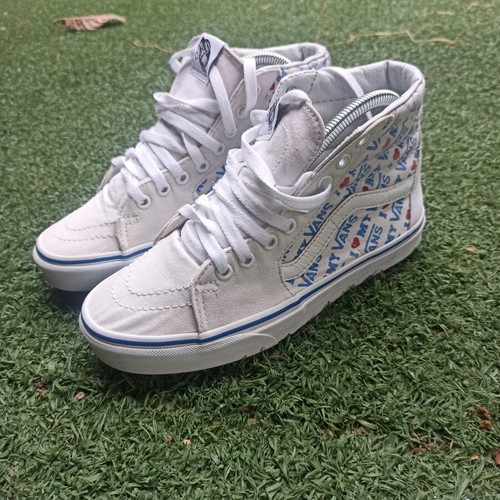 Vans Old School High boots size 38 like new, white