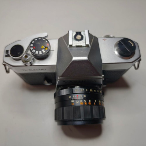 Vintage film camera Yashica TL Electro used with Yashinon-DS 50mm lens