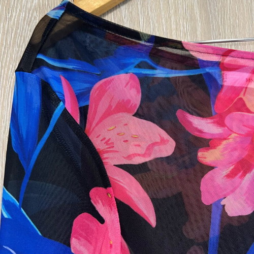 Mango transparent top new one-shoulder size M