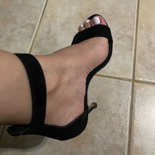 Black suede sandals