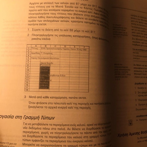 Microsoft Excel book like new for Windows in Greek