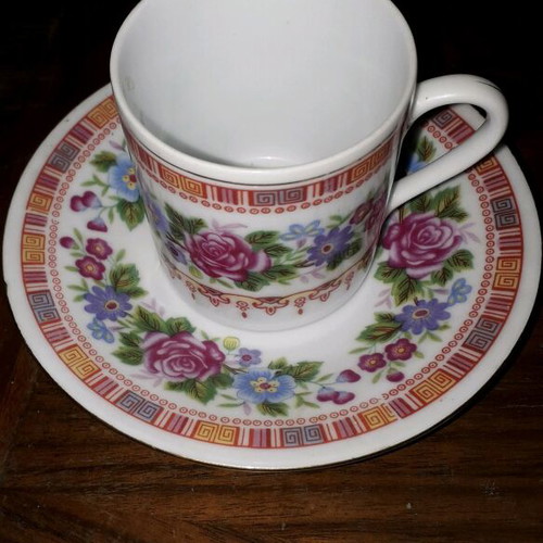 Greek coffee cups like new, set of 5, from 1978