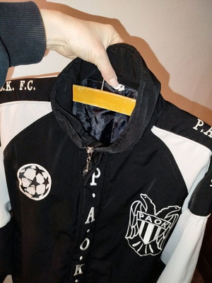 PAOK jacket used, size M, black and white