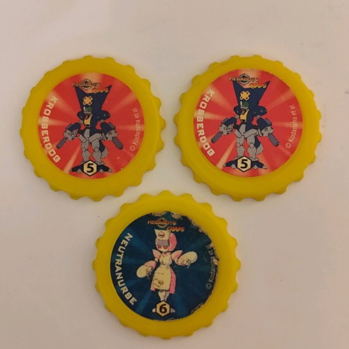 Medabots collectible caps set used, 2000s rare