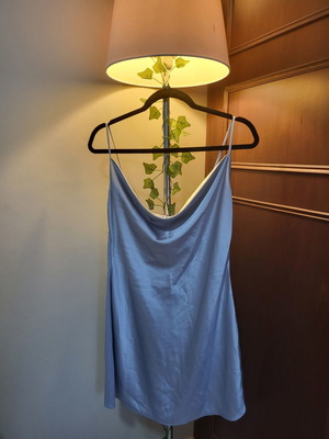 Stradivarius satin dress L silver